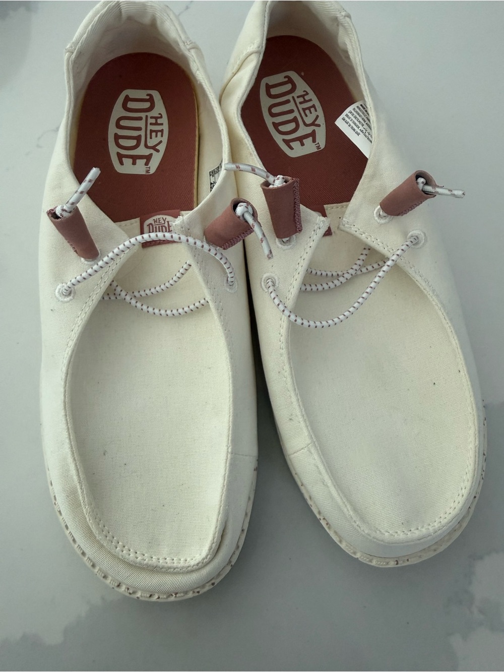Hey Dude Off White Canvas Wally Shoes